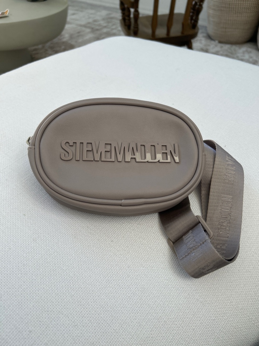 Steve Madden Oval Spell Out Logo Belt Bag